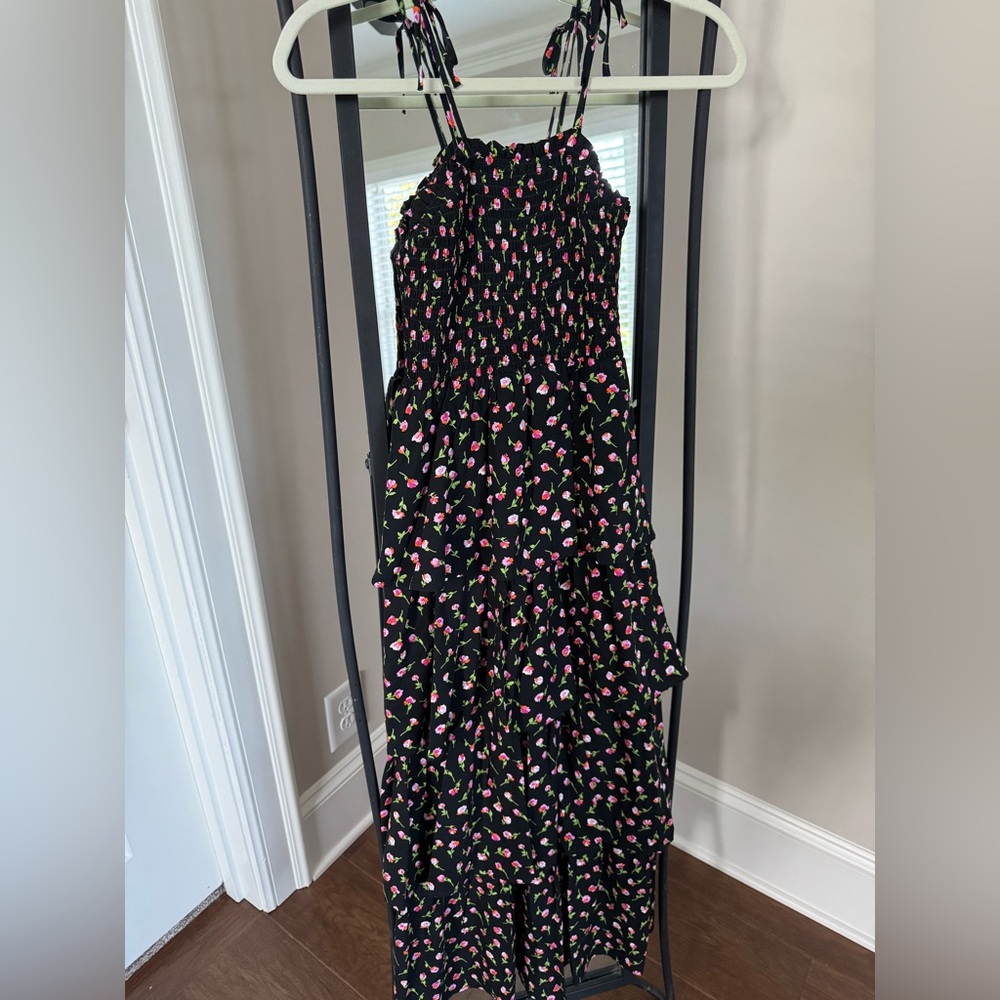 Floral Black Maxi Dress